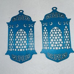 Decoration Wooden DIY Home Decoration.Lanterns W moon. Ramadan.Multicolor. Gift