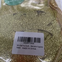 Glitter Gold Banner Decorations. Engagement.