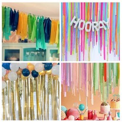 Crepe Paper Streamers White 1.8 Inch Wide 82 Feet 6 Rolls Wedding