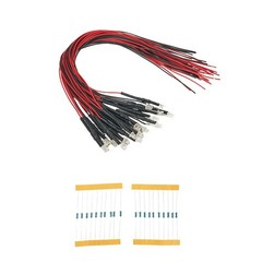 20*LED Light Strip Warm Light With Cable 20*Resistor AC Or DC Compatible