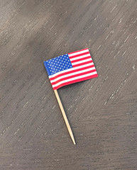 2.5″ American Flag Toothpicks, Patriotic Cupcake Toppers, USA Party Food Picks