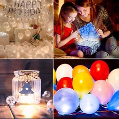 50pcs White LED Balloon Lights, Tiny Led Lights Mini Round LED Ball Lamp for …