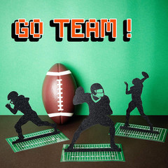9pcs Football Player Table Centerpieces, 8” Silhouette Party Decor, 3 Styles Set