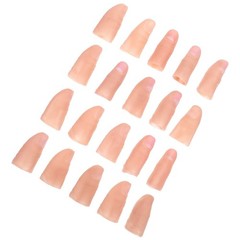 20 Pcs Artificial Finger Tips Thumb Sleeve Extra Prosthetic Fake