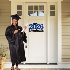 2025 Graduation Party Decorations Wooden Sign Blue Class of 2025 Photo