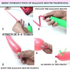 100Pcs 260 Balloons qualatex with 1 Hand Balloon Pump Kit Professional Premi