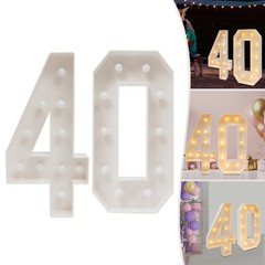 39″in H 40 Birthday Number Lights Marquee Light up Numbers 40th Birthday Decor
