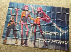 Kpop Demon Hunter Birthday Party Set Table Cover Backdrop Cake Topper Balloons