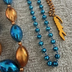 mardi gras beads Miami Dolphins Colors