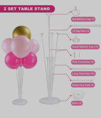 2 Set Balloon Column Kit & Table Stand Set ~ Balloons Not Included