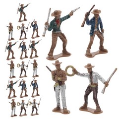 20Pcs Durable Plastic Western Figurines Set for Cake Toppers and Wild West Decor