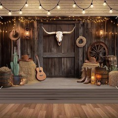 Western Cowboy Backdrop, Western Party Decorations Photography Background for…