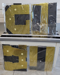 GRAD Marquee GLITTERY GOLD WITH 4 SETS OF BULBS LETTER HEIGHT 14 INCHES