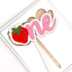 Strawberry Cake Topper – Sweet One Strawberry Birthday Cake Topper, Berry Fir…