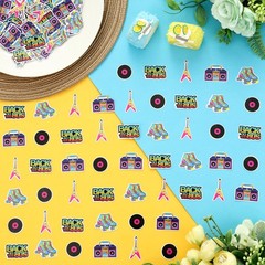 200 PCS I Love 80s Retro Confetti Back To 80s Birthday Party Decor Supplies