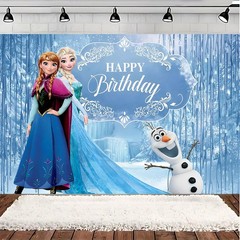 Frozen Backdrop Kids Birthday Banner Party Background Background Studio Decor