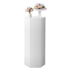 3Pcs Hexagonal Pedestal Stands Cake Dessert Table Pillar for Wedding Party Decor