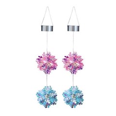 Solar Powered Waterproof LED Hanging Balls Colorful Lights for Courtyard