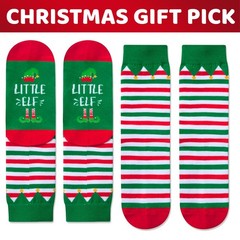 Christmas Gifts Stocking Socks for Kids Elf Santa Socks for Boys Girls