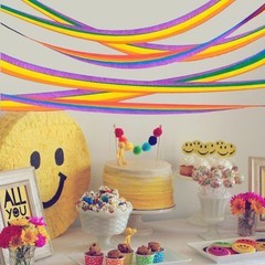 15 PCS Rainbow Crepe Paper Rolls Streamer Decoration Pride Birthday Party