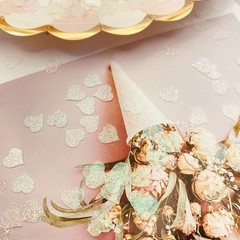 2500pcs Love Heart Shaped Glitter Confetti Valentine Anniversary Wedding White