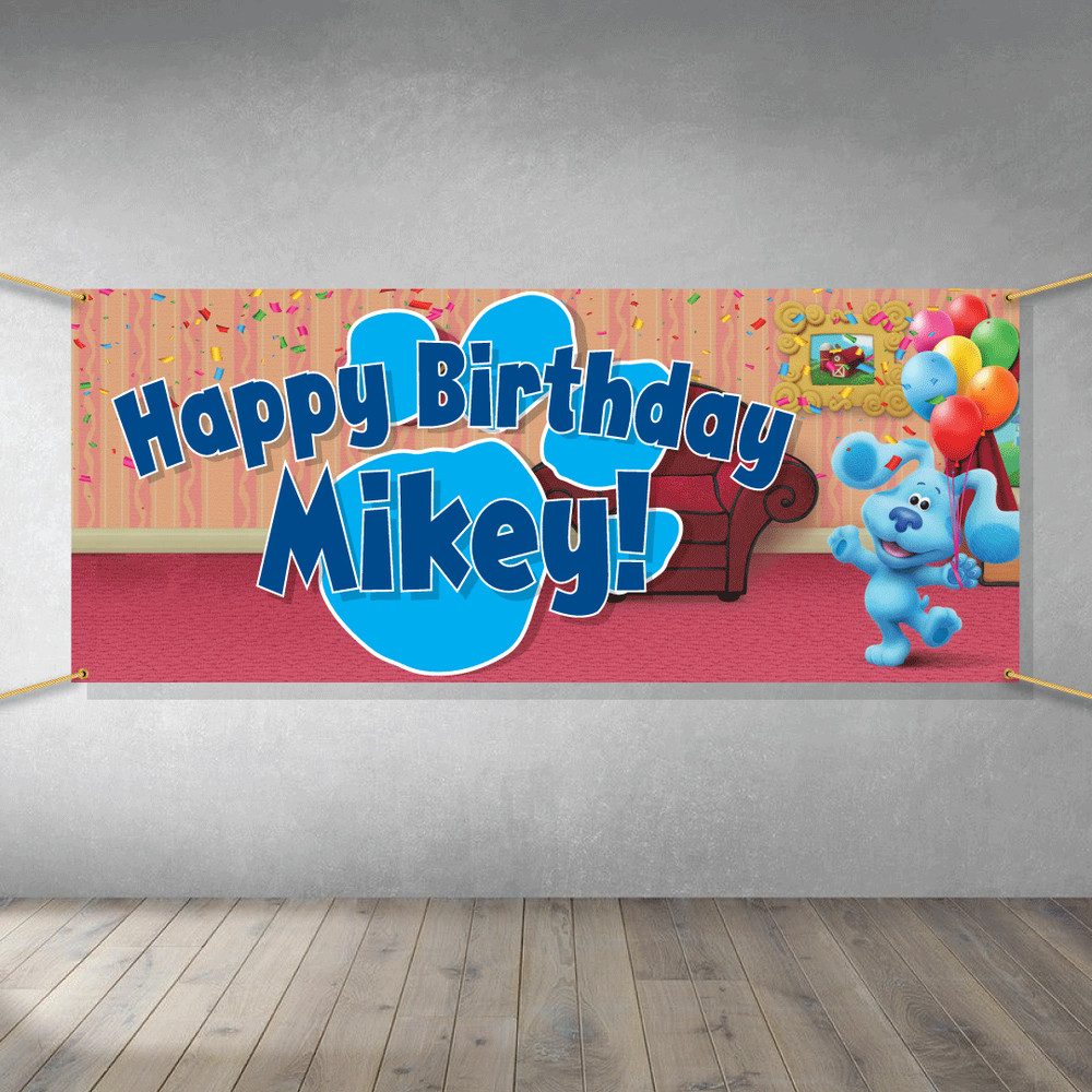 Blues Clues Themed custom Birthday party banner vinyl – Decorations Sign Cutout