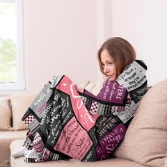 Modern Love Theme Throw Blanket 60″ x 50″ – Perfect Sister Gift for Any Occasion