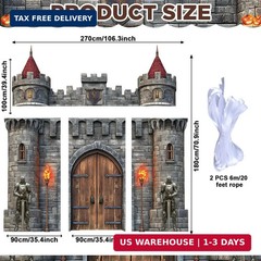 Colorful Medieval Castle Door Covers – Perfect for Birthday & Halloween
