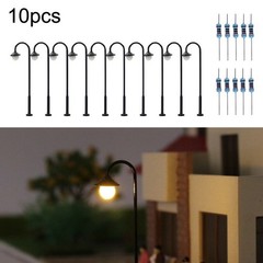 Model Lights Complete Lamps 10 Lamps 10 Resistors Approx. 45mm Model Railway Led