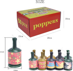 50Pcs Mini Confetti Party Poppers for Wedding, Birthday, Graduation, Baby Shower
