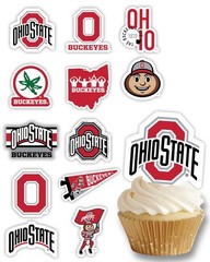 Ohio State University Cupcake Topper Party Supplies for Football, Birthday, G…