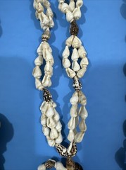 4 Hawaiian Sea Shell Lei Luau Tiki Beach Costume Party Wedding Necklace