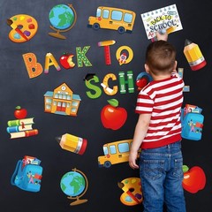 Assorted 51 Paper Cutouts for Back to School – Perfect for Classrooms & Parties