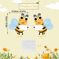 50PCS Bumble Bee Cutouts for Bulletin Board Decorations, Cute Bee Student Nam…