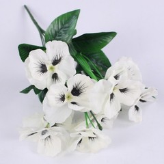Silk Pansy Artificial Flowers 36cm Tall for Wedding Decor for hotel Landscaping