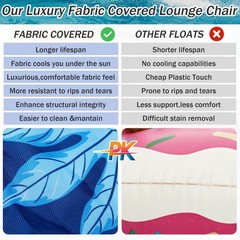2pcs Inflatable Pool Floats for Adults 2 in 1 Lounge Chair with Bottom Mesh E…