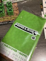 Minecraft Birthday Party Supplies Large Lot Plates, Napkins, Balloons, Banner