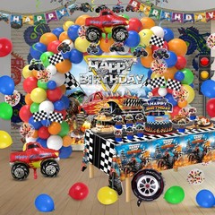 Monster Truck Birthday Decorations, Machines Jam Party Decoration Supplies in…