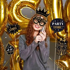 Birthday Photography Props Photo Booth Props Dress Up Costume Mask Party Decor