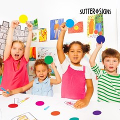 108 PCS Paper Circle Cutouts Shapes Bulletin Board Classroom Decorations Crafts