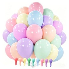 Pastel Balloons 100pcs 12 Inch Pastel Rainbow Latex 12 inch Rainbow-3062