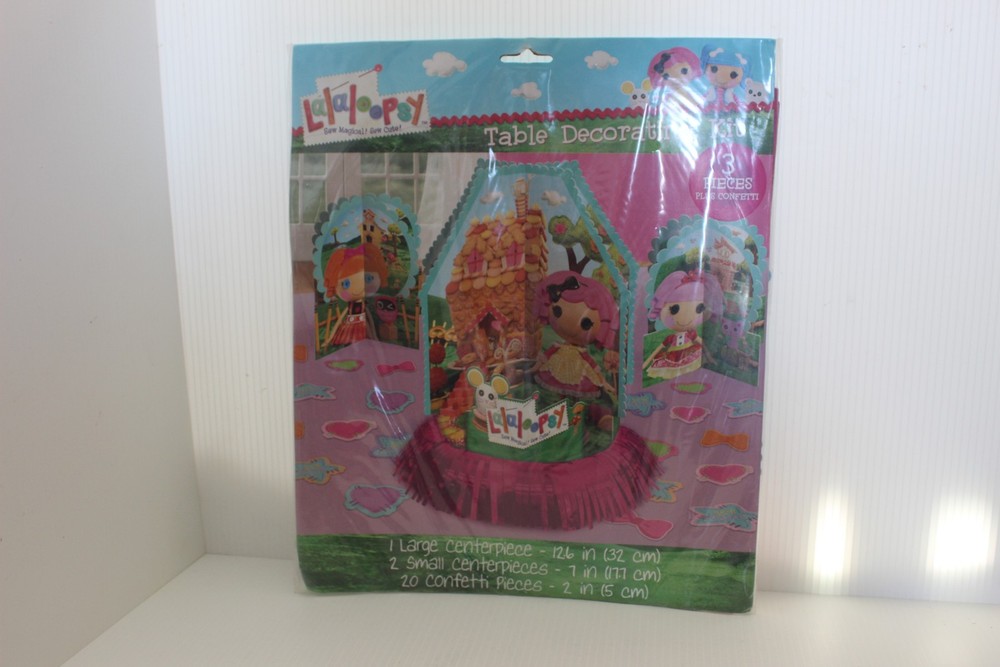Lalaloopsy Table Decorating Kit 1 Large 2 Small Centerpieces 20 Confetti NEW
