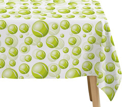 Tennis Party Tablecloth Decorations for Birthday Baby Shower – Disposable Sports