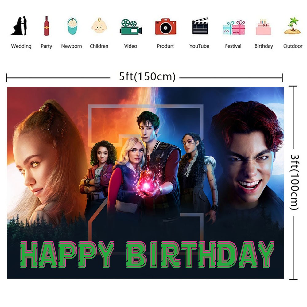 Zombies 4 Party Supplies Backdrop Banner Poster Vinyl 5x3ft Theme Party