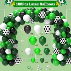 Soccer Party Decorations, 122Pcs Soccer Birthday Party Decorations Supplies with