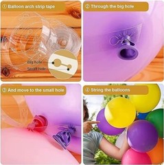 Reusable Balloon Decoration Accessories Combo of Flower Clips Glue Dot Tape and