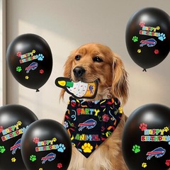 Pets First NFL Dog Birthday Party Supplies 8pcs NFL Birthday Dog Bandana Set