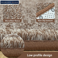 AROGAN Washable 2×6 Runner Rug for Hallway, 2′ x 6′ (Runner), Matte Brown