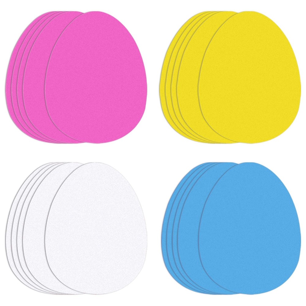 Foam Easter Eggs Egg Shaped Cutouts 4.6×6 Inch DIY Crafts Kit 72 PCS
