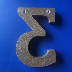 Gold Glitter Number 3 Decor